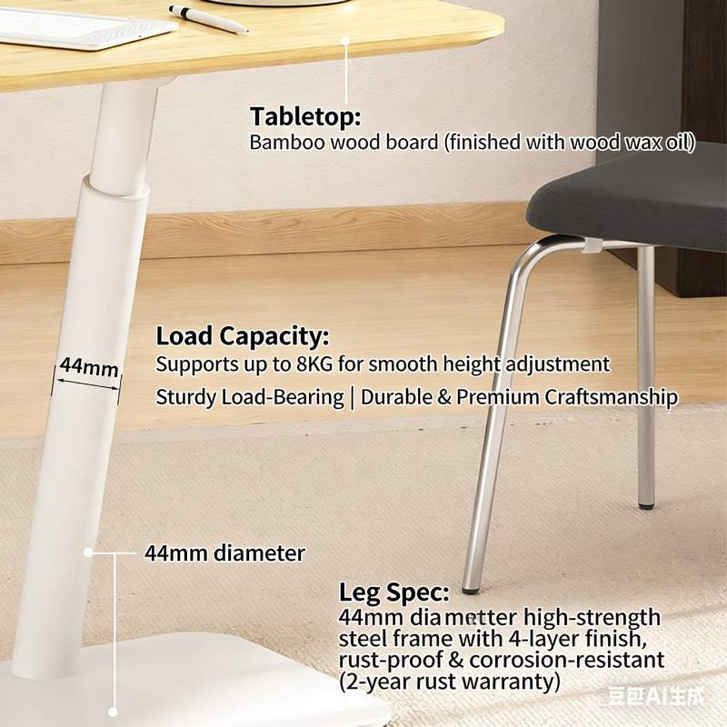 Luxury Lift Top Side Table, Bamboo & Steel Adjustable Coffee Table, Mobile Bedside Laptop Desk, Wholesale Manufacturer