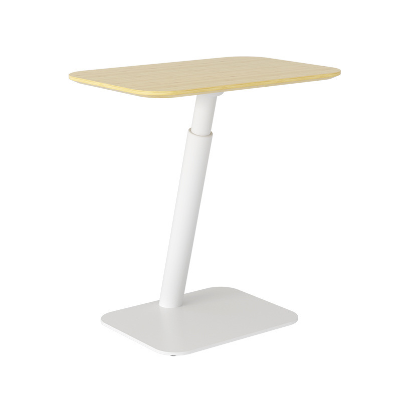 Luxury Lift Top Side Table, Bamboo & Steel Adjustable Coffee Table, Mobile Bedside Laptop Desk, Wholesale Manufacturer