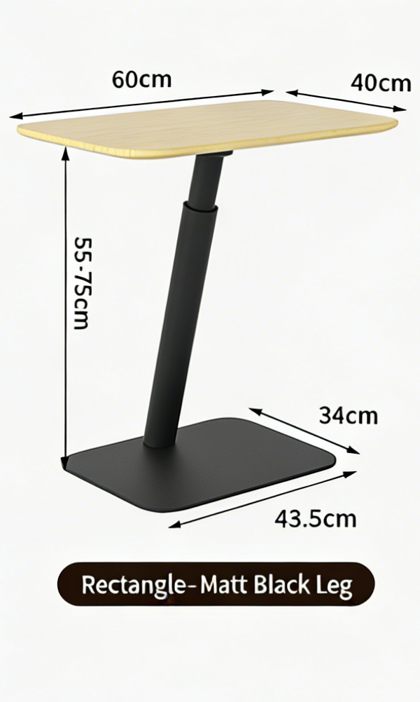 Luxury Lift Top Side Table, Bamboo & Steel Adjustable Coffee Table, Mobile Bedside Laptop Desk, Wholesale Manufacturer