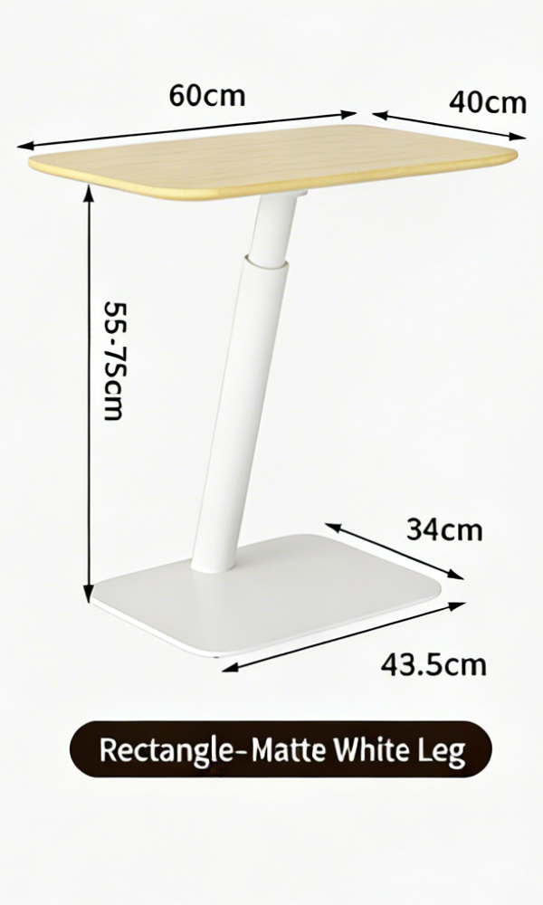 Luxury Lift Top Side Table, Bamboo & Steel Adjustable Coffee Table, Mobile Bedside Laptop Desk, Wholesale Manufacturer