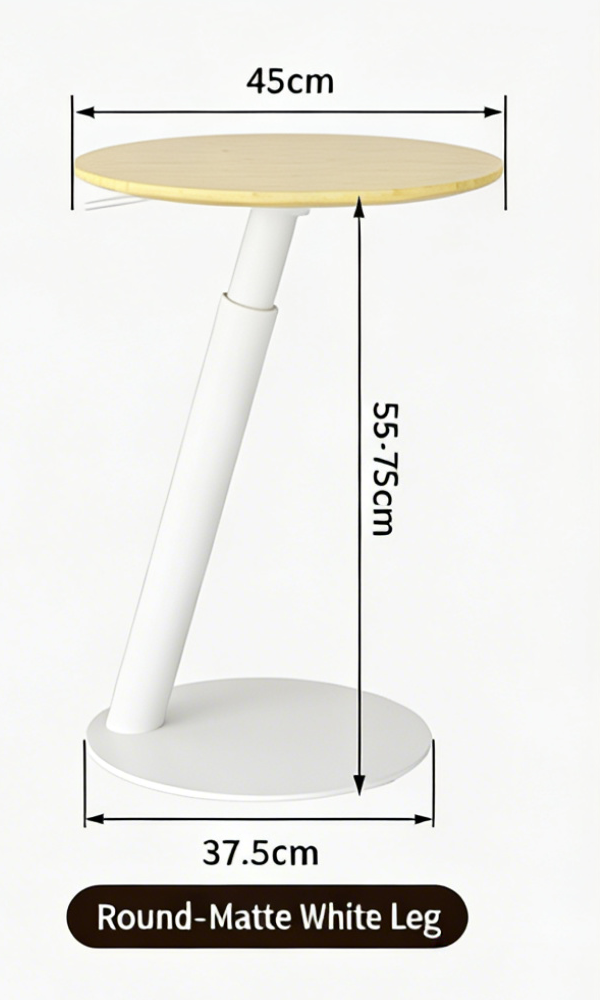 Luxury Lift Top Side Table, Bamboo & Steel Adjustable Coffee Table, Mobile Bedside Laptop Desk, Wholesale Manufacturer