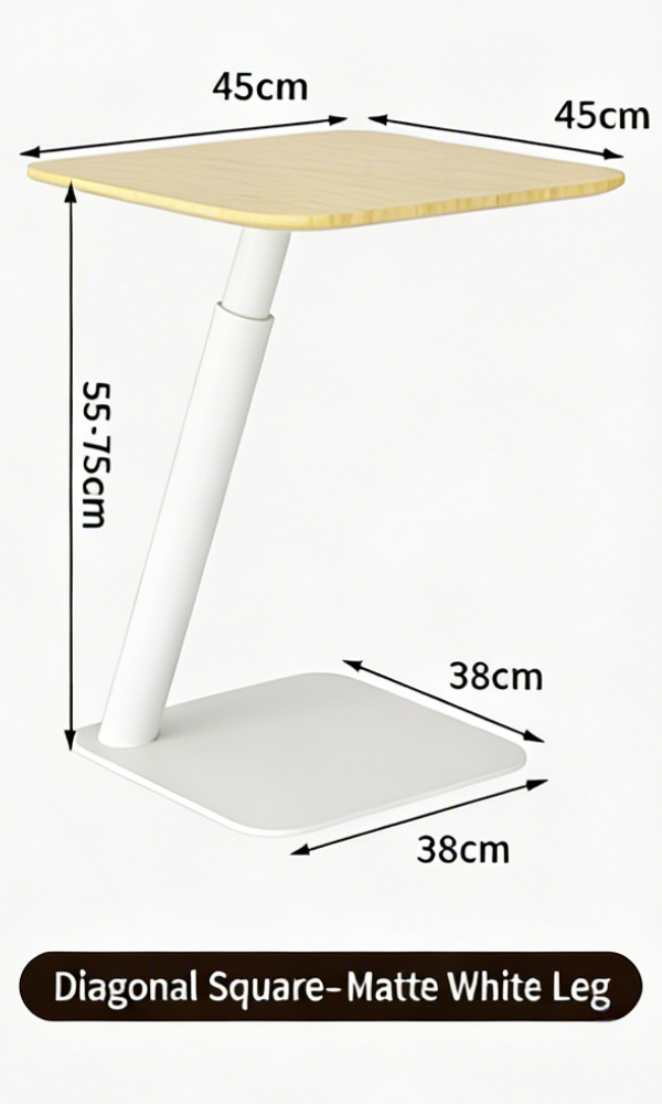 Luxury Lift Top Side Table, Bamboo & Steel Adjustable Coffee Table, Mobile Bedside Laptop Desk, Wholesale Manufacturer