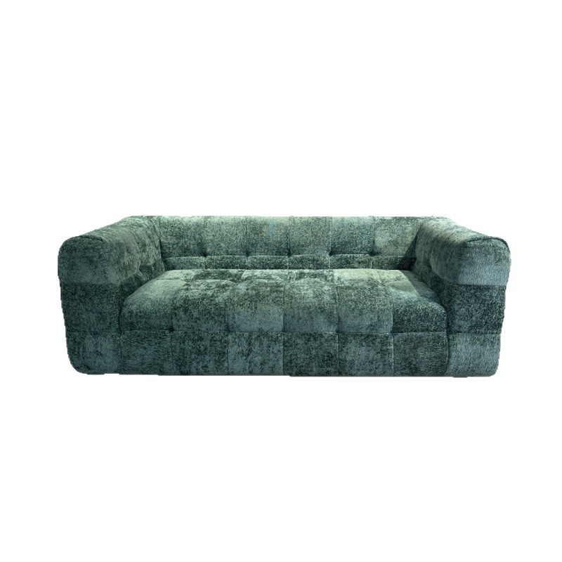Factory Marshmallow Compressed Sofa, High Density Sponge Snowflake Velvet Sofa in a Box for Wholesale