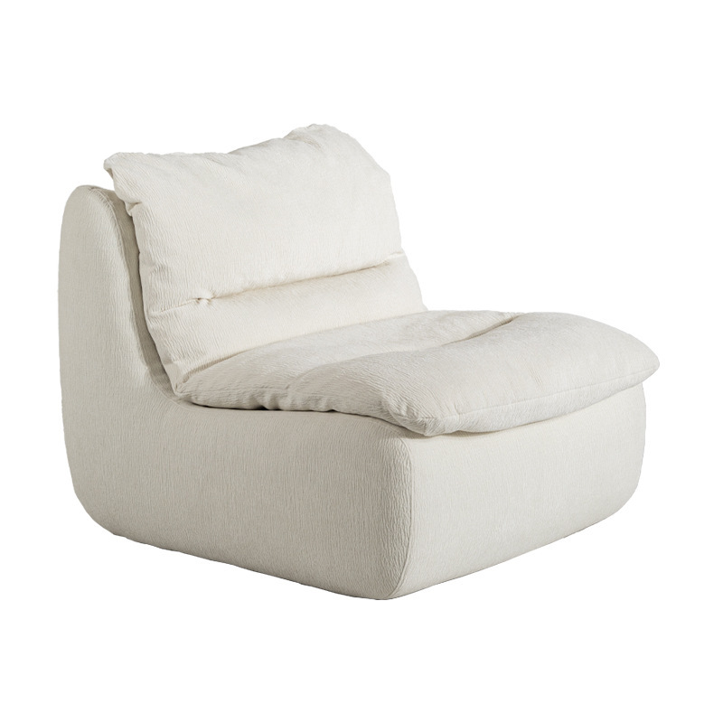 Chiffon Frameless Single Sofa  Chenille Down-Filled Lounge Chair Compressed Sofa Manfacturer