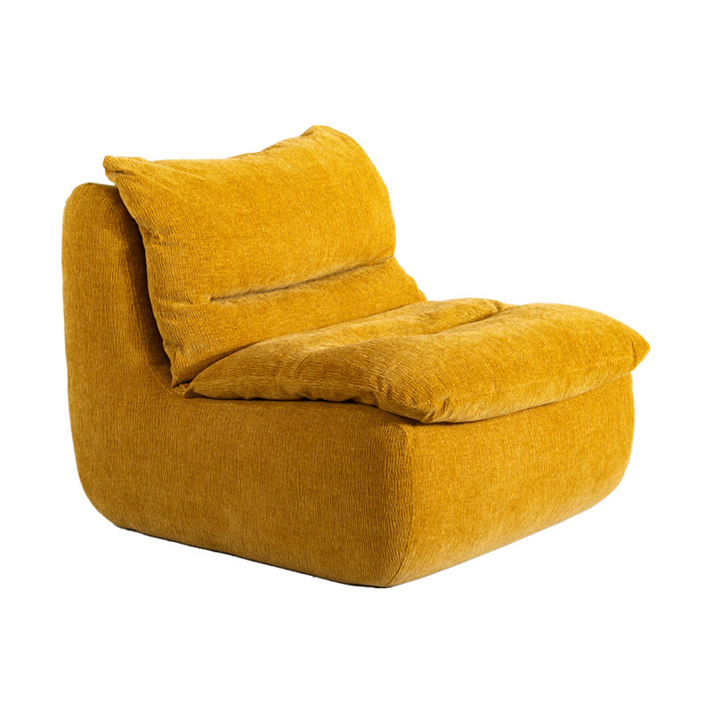 Chiffon Frameless Single Sofa  Chenille Down-Filled Lounge Chair Compressed Sofa Manfacturer