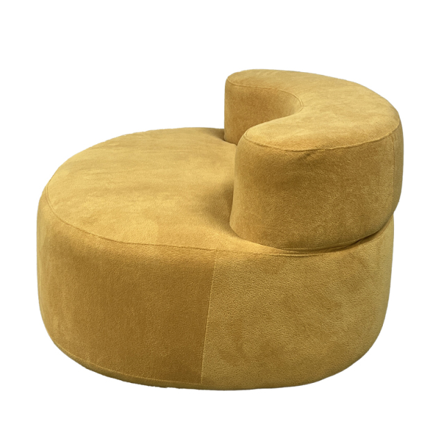 Chiffon Frameless Single Sofa  Chenille Down-Filled Lounge Chair Compressed Sofa Manfacturer