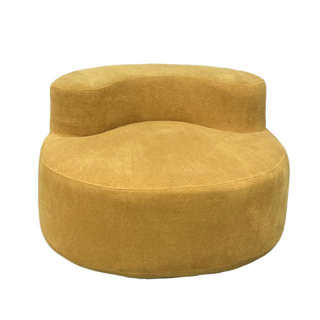 Chiffon Frameless Single Sofa  Chenille Down-Filled Lounge Chair Compressed Sofa Manfacturer