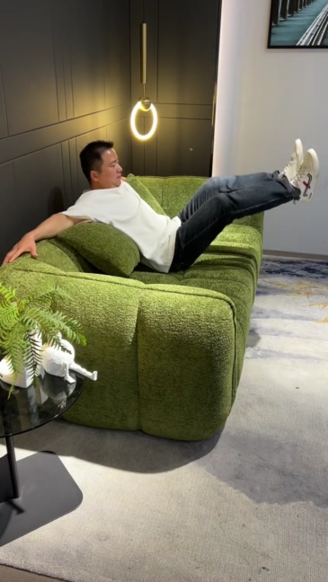 Viral Bubble Pumpkin Sofa | Skin-Friendly Alpaca Wool Fabric | Ready-Assembled | Multi-Seater Sofa for Small Living Rooms | Factory Direct Supply