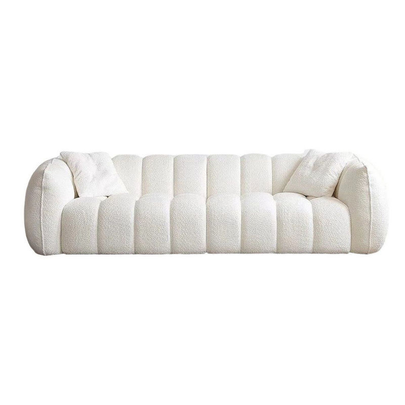 Viral Bubble Pumpkin Sofa | Skin-Friendly Alpaca Wool Fabric | Ready-Assembled | Multi-Seater Sofa for Small Living Rooms | Factory Direct Supply