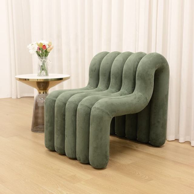 Modern Apartment Furniture Chair One Seater Sofa Modern Chaise Lounge Unique Design Living Room Sofa U Support OEM Custom
