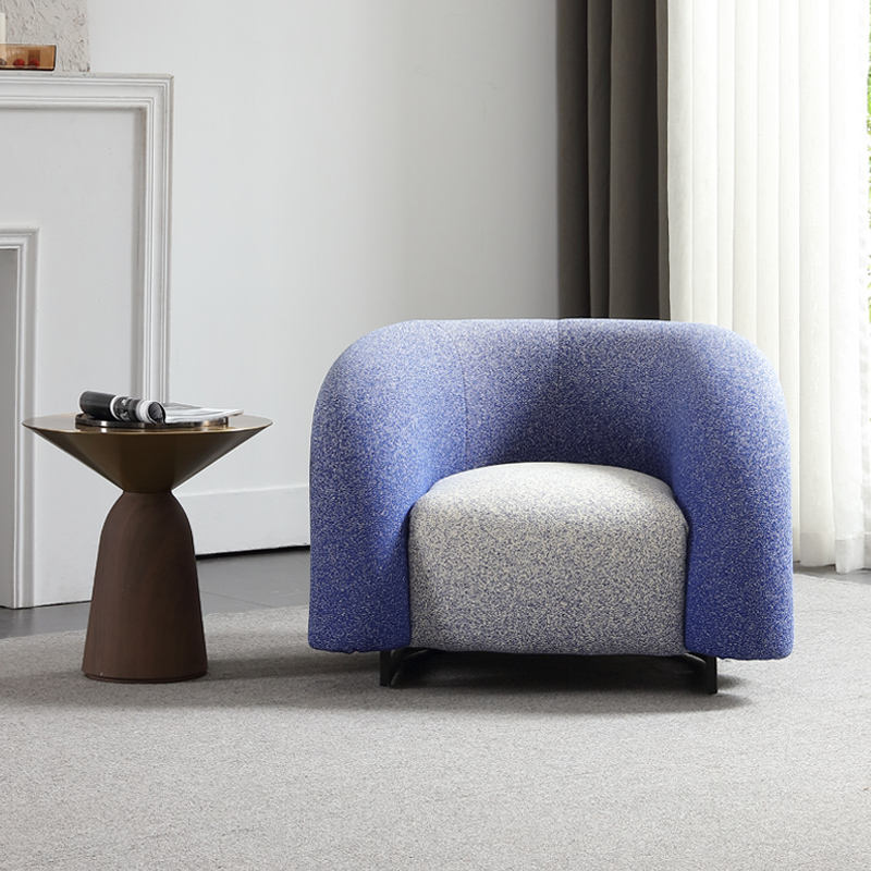AOMISI CASA Modern Accent Chair Living Room Bedroom Single Sofa Velvet Leather Unique Shape Lazy Sofa Leisure Floor Lounge Chair Support OEM Custom