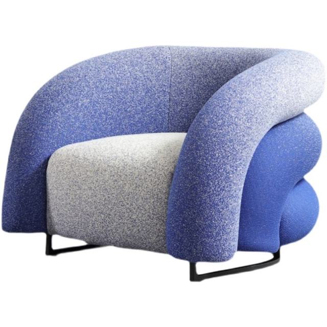 AOMISI CASA Modern Accent Chair Living Room Bedroom Single Sofa Velvet Leather Unique Shape Lazy Sofa Leisure Floor Lounge Chair Support OEM Custom