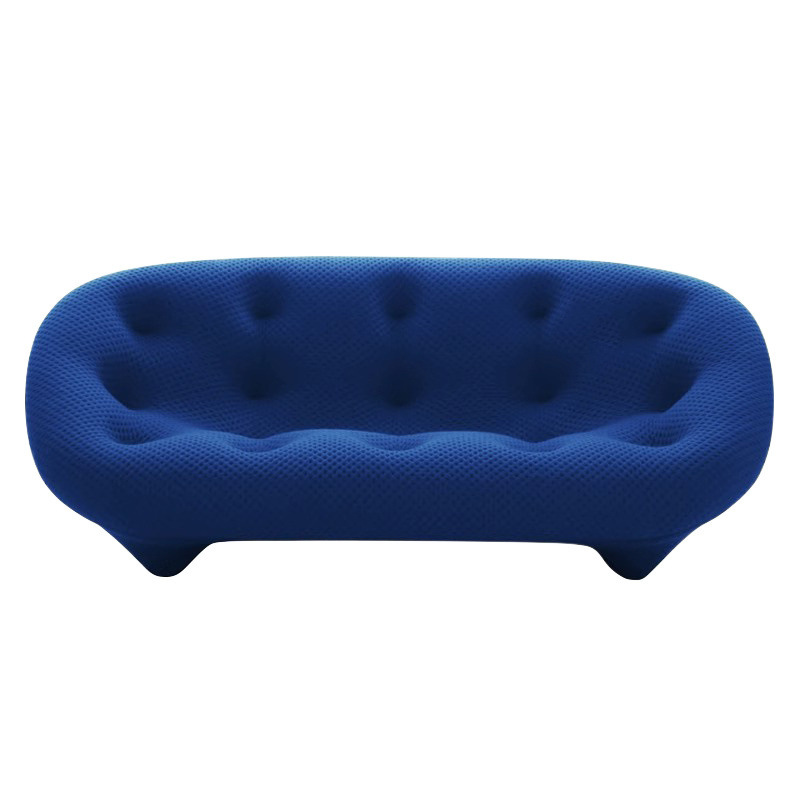 Longstar Modern Living Room Sofa Luxury Tufted Navy Blue Sofa Trending Bubble Texture Sectional Sofa for Living Room China Factory