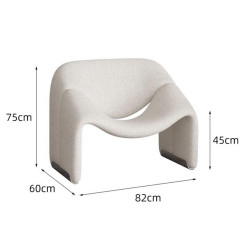 Modern Nordic Living Room Chair Retro Simple Design Leisure Creative Single Sofa Chair for Office Hotel Apartment