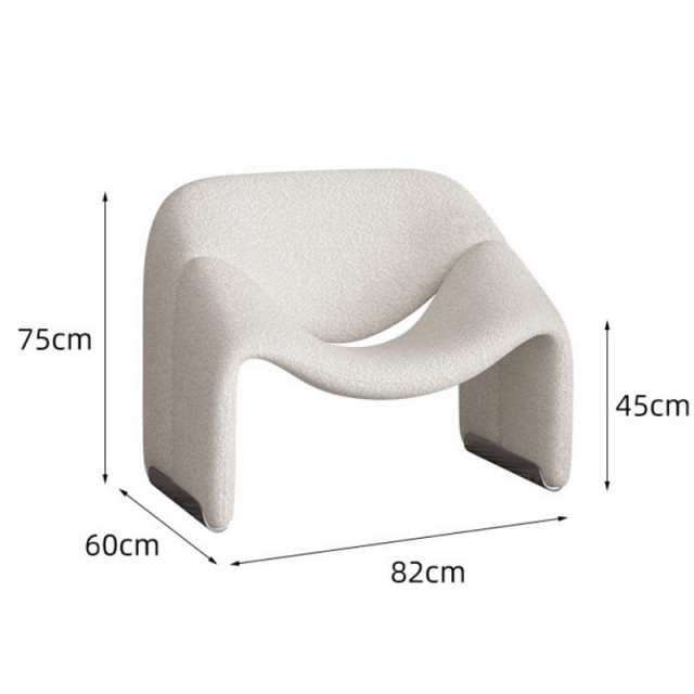 Modern Nordic Living Room Chair Retro Simple Design Leisure Creative Single Sofa Chair for Office Hotel Apartment