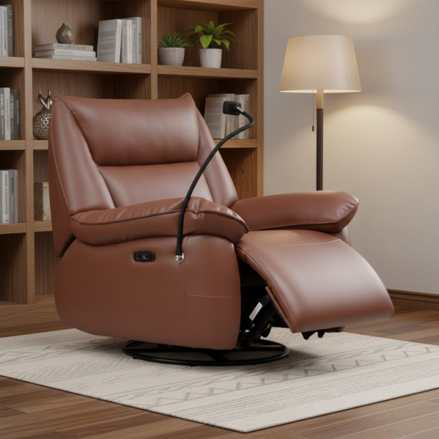 Modern Single Electric Adjustable Leisure Chair Sleepable Adult Lazy Sofa Rocking Chaise Lounge for Bedroom Living Room