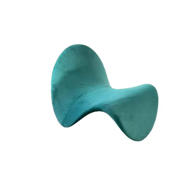 Nordic S-Shaped Single Sofa Chair Creative Revolving Leisure Chair for Living Room Bedroom Hotel School Park Gym