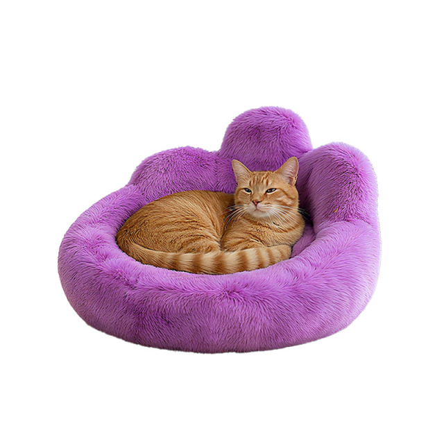 Cloud-Shaped Cat Bed, Ultra-Soft Short Plush Pet Bed, All-Season Warm Dog Bed, Cute Cozy Pet Sofa for Small Pets, OEMODM Supported