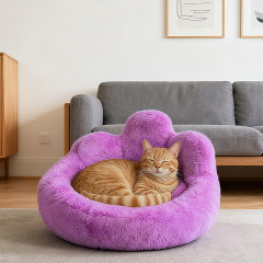 Cloud-Shaped Cat Bed, Ultra-Soft Short Plush Pet Bed, All-Season Warm Dog Bed, Cute Cozy Pet Sofa for Small Pets, OEMODM Supported