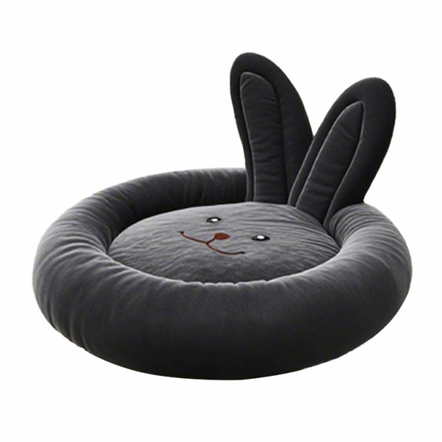 Bunny Shaped Plush Pet Bed, Round Dog Sofa with Removable Washable Cover, Cute Rabbit Cat Bed for Small Dogs & Cats, OEM/ODM Supported