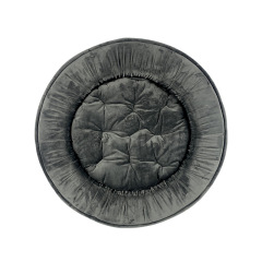 Wholesale Round Donut Cat Bed Soft Velvet Short Plush Dog Bed with Removable Washable Cushion High Resilience Foam for Indoor Pets