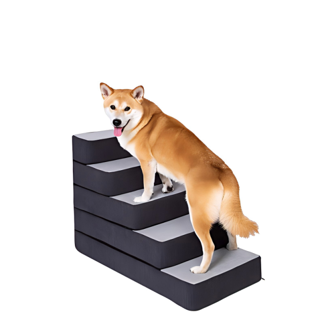 Wholesale Stitching Foam Pet Steps – Extra Wide Anti-Skid Folding Dog Stairs for Small & Large Dogs