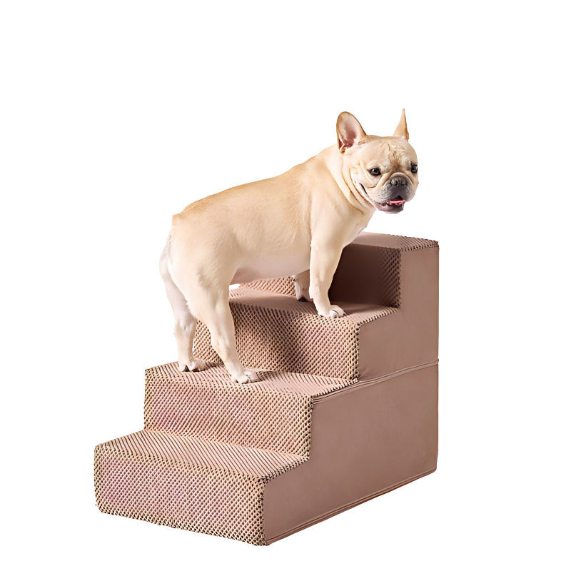 Wholesale Non-Slip Foam Pet Steps for Small Dogs and Cats – Folding Dog Stairs for Bed, Portable Pet Ramp with Removable Washable Cover – ALLBEST OEM Manufacturer