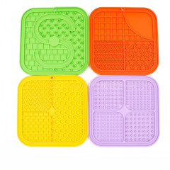 Wholesale Square Silicone Lick Mat for Dogs & Cats, Multi-Textured Slow Feeder Pad with Strong Suction Cups