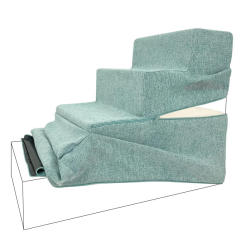 Custom Foldable Foam Pet Steps – Non-Slip Dog Stairs for Couch & Bed | 2/3/4-Step Options | OEM Manufacturer