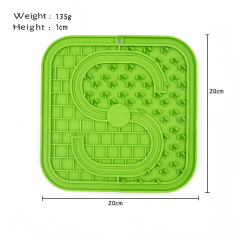 Wholesale Square Silicone Lick Mat for Dogs & Cats, Multi-Textured Slow Feeder Pad with Strong Suction Cups