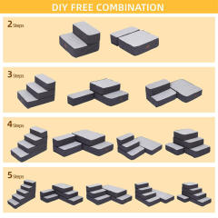Wholesale Stitching Foam Pet Steps – Extra Wide Anti-Skid Folding Dog Stairs for Small & Large Dogs
