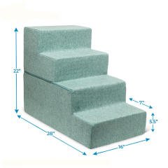 Custom Foldable Foam Pet Steps – Non-Slip Dog Stairs for Couch & Bed | 2/3/4-Step Options | OEM Manufacturer