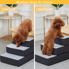 Wholesale Stitching Foam Pet Steps – Extra Wide Anti-Skid Folding Dog Stairs for Small & Large Dogs