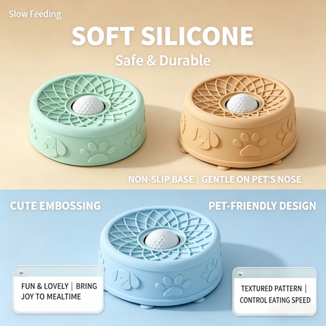 2026 New Trend Wholesale Suction Cup Food Dispenser Anti-slip Dog Cat Liquid Treat Silicone Slow Feeder Lick Bowl with Ball