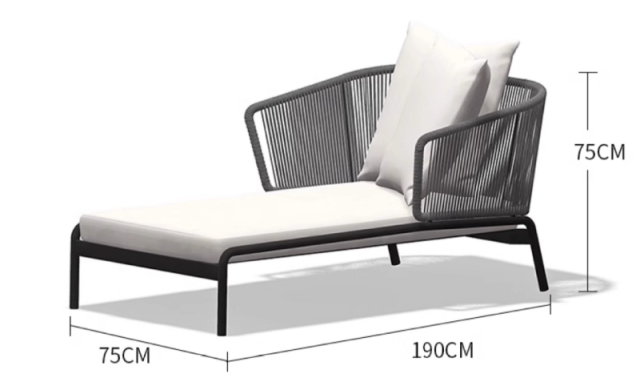 Nordic Modern Style 4Pcs Outdoor Patio Furniture Set 3 Rattan Chair Sofa &1 Coffee Table