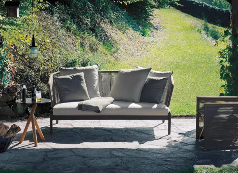 Nordic Modern Style 4Pcs Outdoor Patio Furniture Set 3 Rattan Chair Sofa &1 Coffee Table