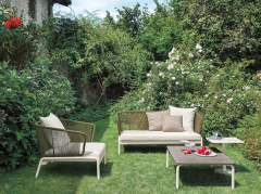 Nordic Modern Style 4Pcs Outdoor Patio Furniture Set 3 Rattan Chair Sofa &1 Coffee Table