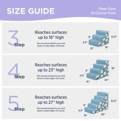 Wholesale Foldable Pet Stairs for Dogs, Convertible Foam Dog Steps with Wooden Slats & Washable Cover