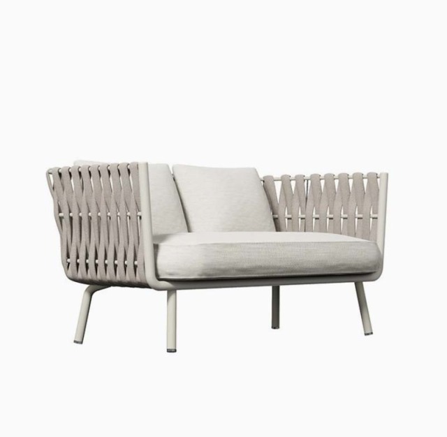 Sense Outdoor Sofa, 3-seater, natural / taupe Lounge Garden Furniture Set Poly Rattan, Dining Set, Outdoor Sofa, Armchair & Table