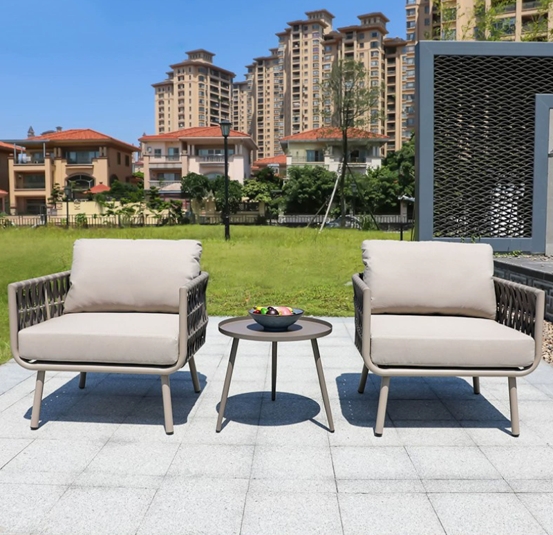 Sense Outdoor Sofa, 3-seater, natural / taupe Lounge Garden Furniture Set Poly Rattan, Dining Set, Outdoor Sofa, Armchair & Table