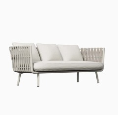 Sense Outdoor Sofa, 3-seater, natural / taupe Lounge Garden Furniture Set Poly Rattan, Dining Set, Outdoor Sofa, Armchair & Table
