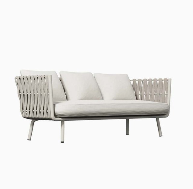 Sense Outdoor Sofa, 3-seater, natural / taupe Lounge Garden Furniture Set Poly Rattan, Dining Set, Outdoor Sofa, Armchair & Table