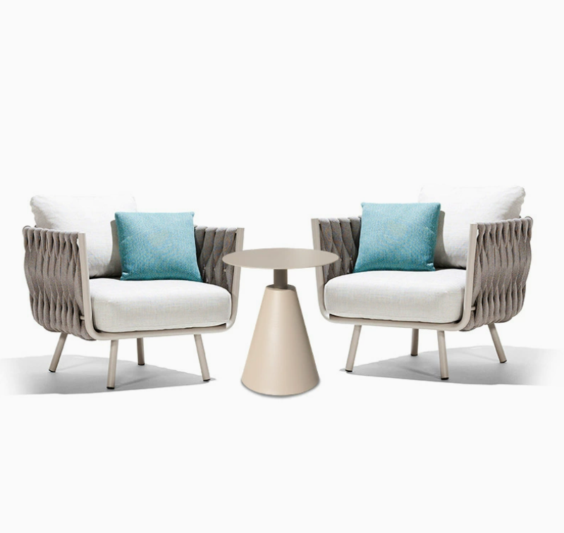 Sense Outdoor Sofa, 3-seater, natural / taupe Lounge Garden Furniture Set Poly Rattan, Dining Set, Outdoor Sofa, Armchair & Table