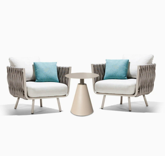 Sense Outdoor Sofa, 3-seater, natural / taupe Lounge Garden Furniture Set Poly Rattan, Dining Set, Outdoor Sofa, Armchair & Table