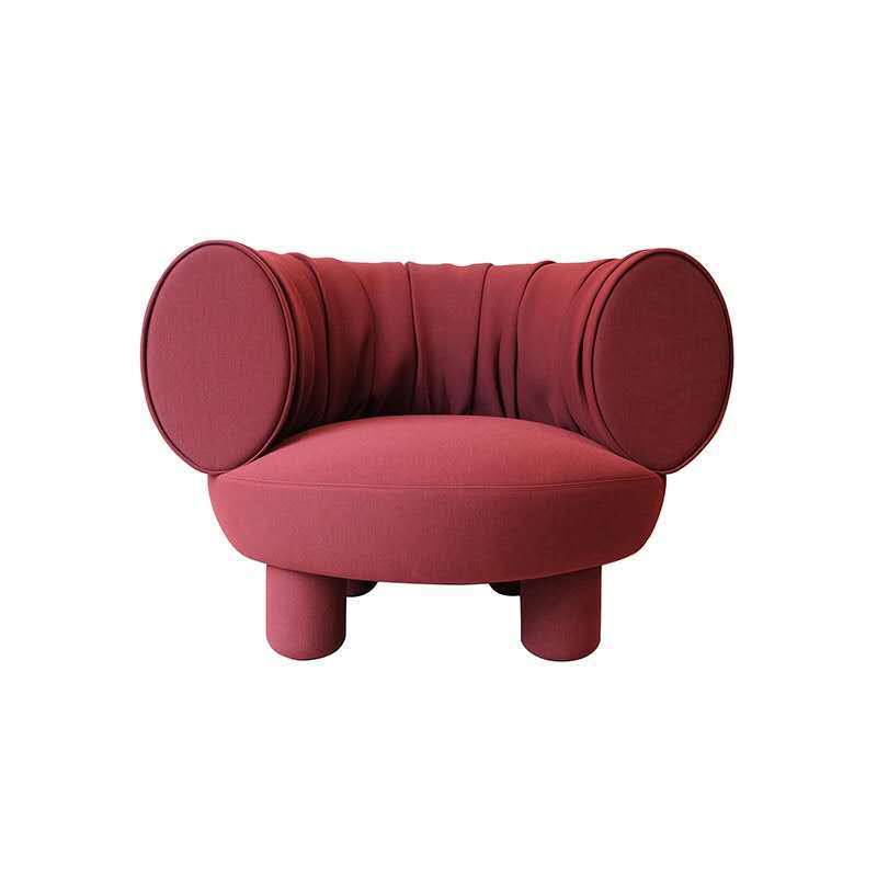Customizable French Luxury Single Sofa Chair, Solid Wood Frame, Designer Sculptural Style