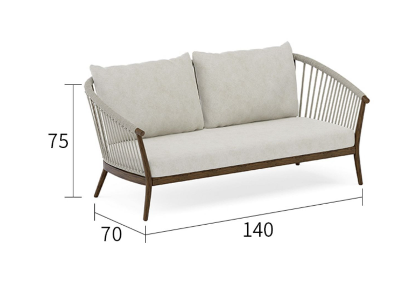 Garden Outdoor Sofa for Afternoon Tea, Create a Cozy Nook Sofa set with Table  and Chair