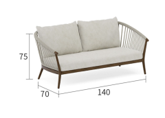 Garden Outdoor Sofa for Afternoon Tea, Create a Cozy Nook Sofa set with Table  and Chair