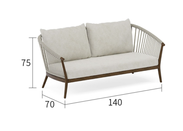Garden Outdoor Sofa for Afternoon Tea, Create a Cozy Nook Sofa set with Table  and Chair
