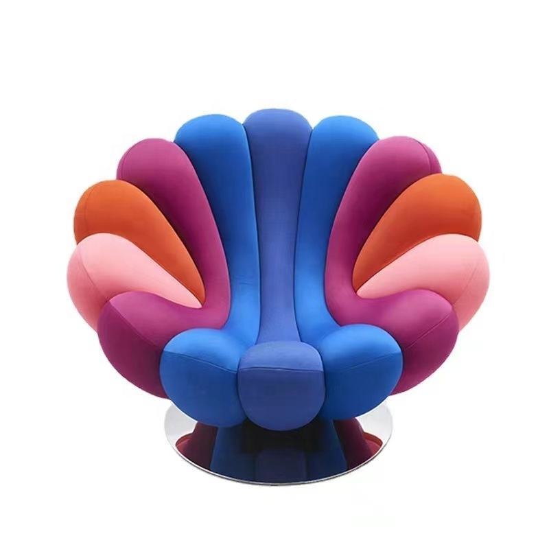 Factory Direct Modern Petal Swivel Chair | Customizable Color & Fabric Available