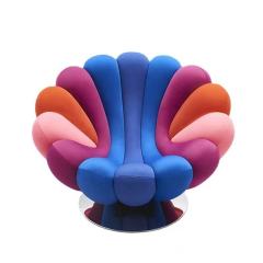 Factory Direct Modern Petal Swivel Chair | Customizable Color & Fabric Available